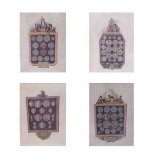 Coins of William and Mary Set of Four Reproduction Prints. Robert Bowyer  TSHG32